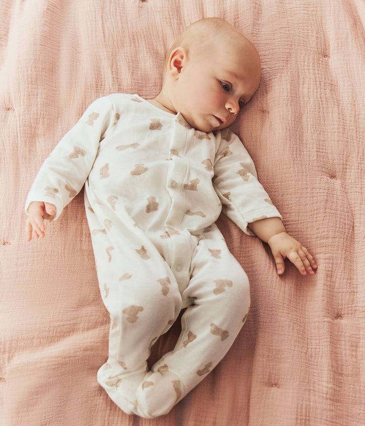 Petit Bateau - Pyjama met Voetjes Marshmallow/Brun