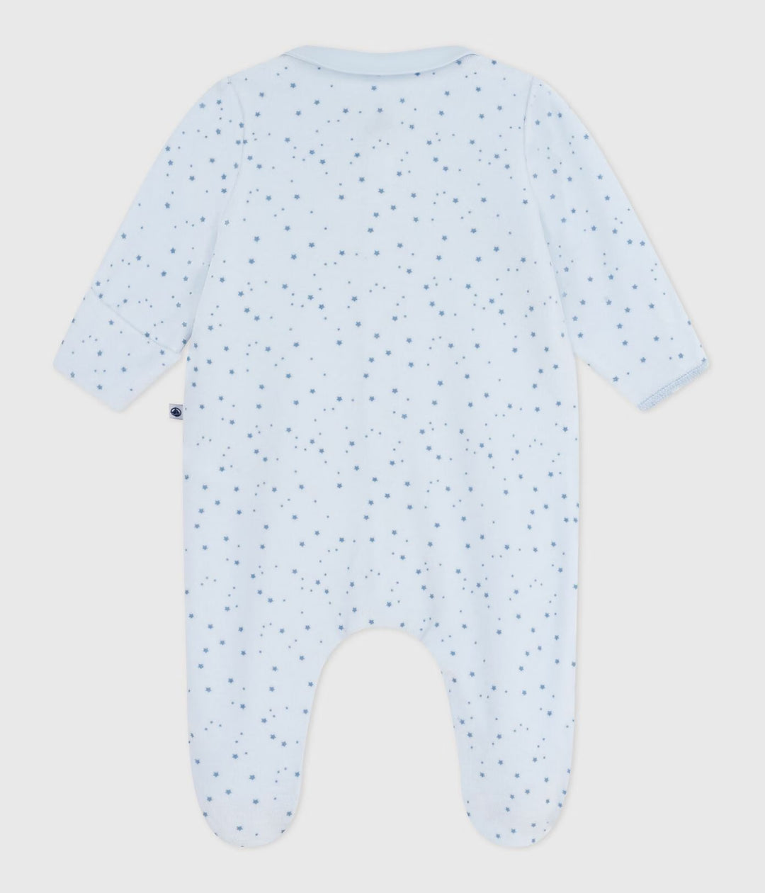 Petit Bateau baby pyjama met sterrenprint in blauw en wit