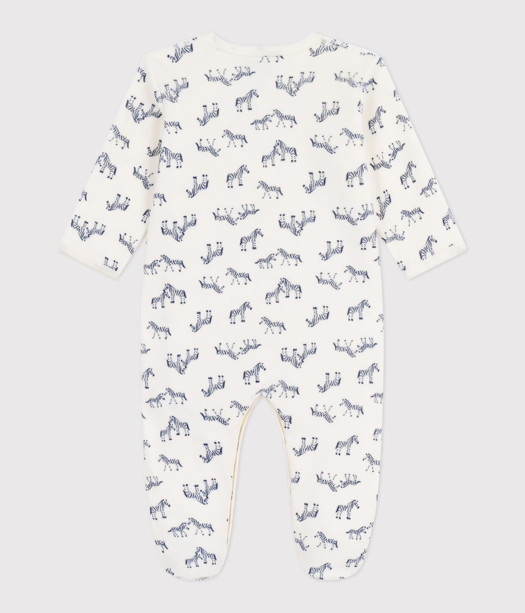 Petit Bateau pyjama met zebra print in Milk / Soir