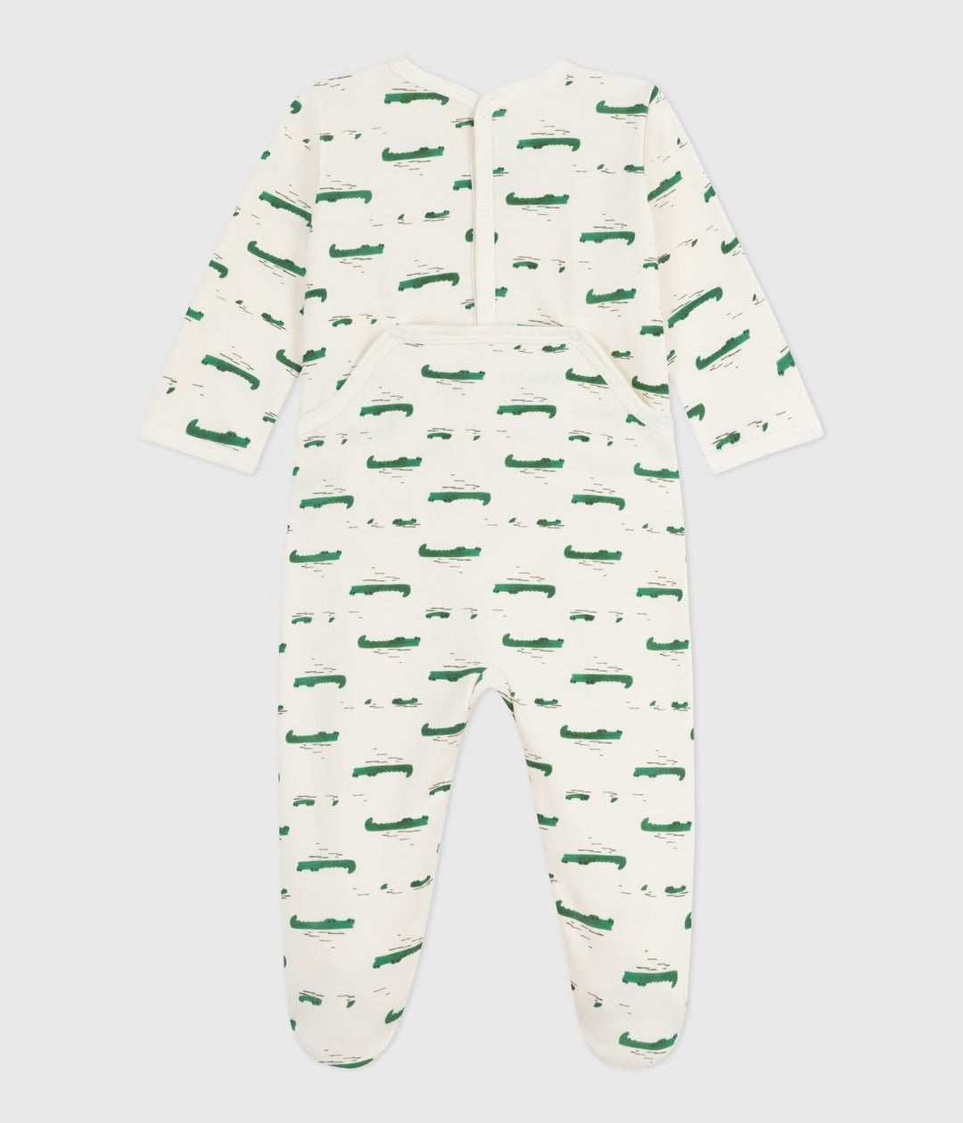 Petit Bateau pyjama met krokodillenprint in Milk / Multico