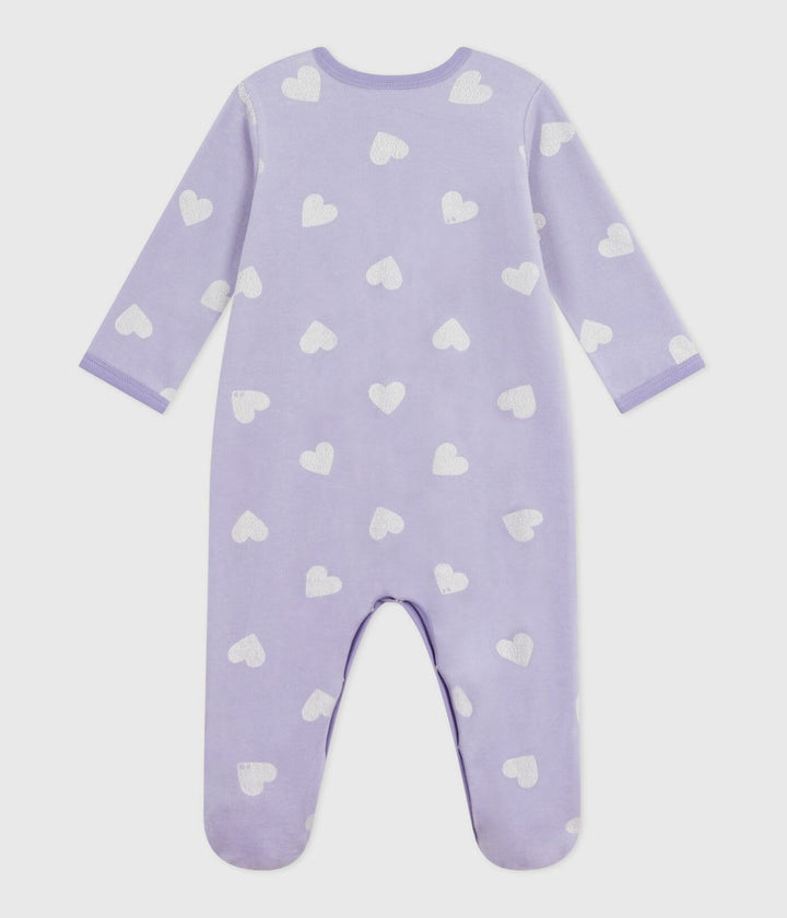 Petit Bateau meisjespyjama met hartjes in Squaw / Marshmallow