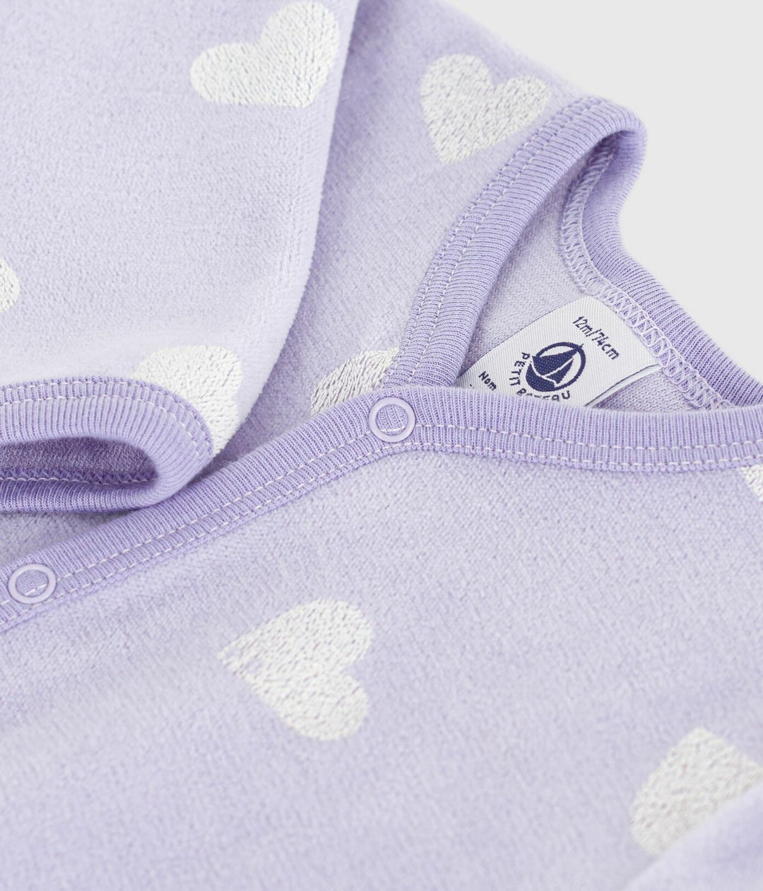 Petit Bateau meisjespyjama met hartjes in Squaw / Marshmallow