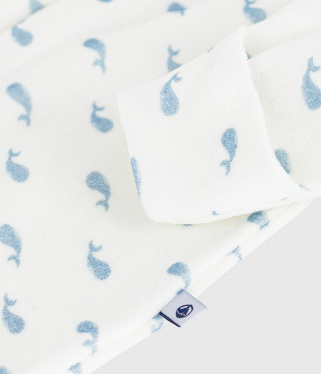 Uniseks Petit Bateau pyjama in fluwelen bouclé met kraagje