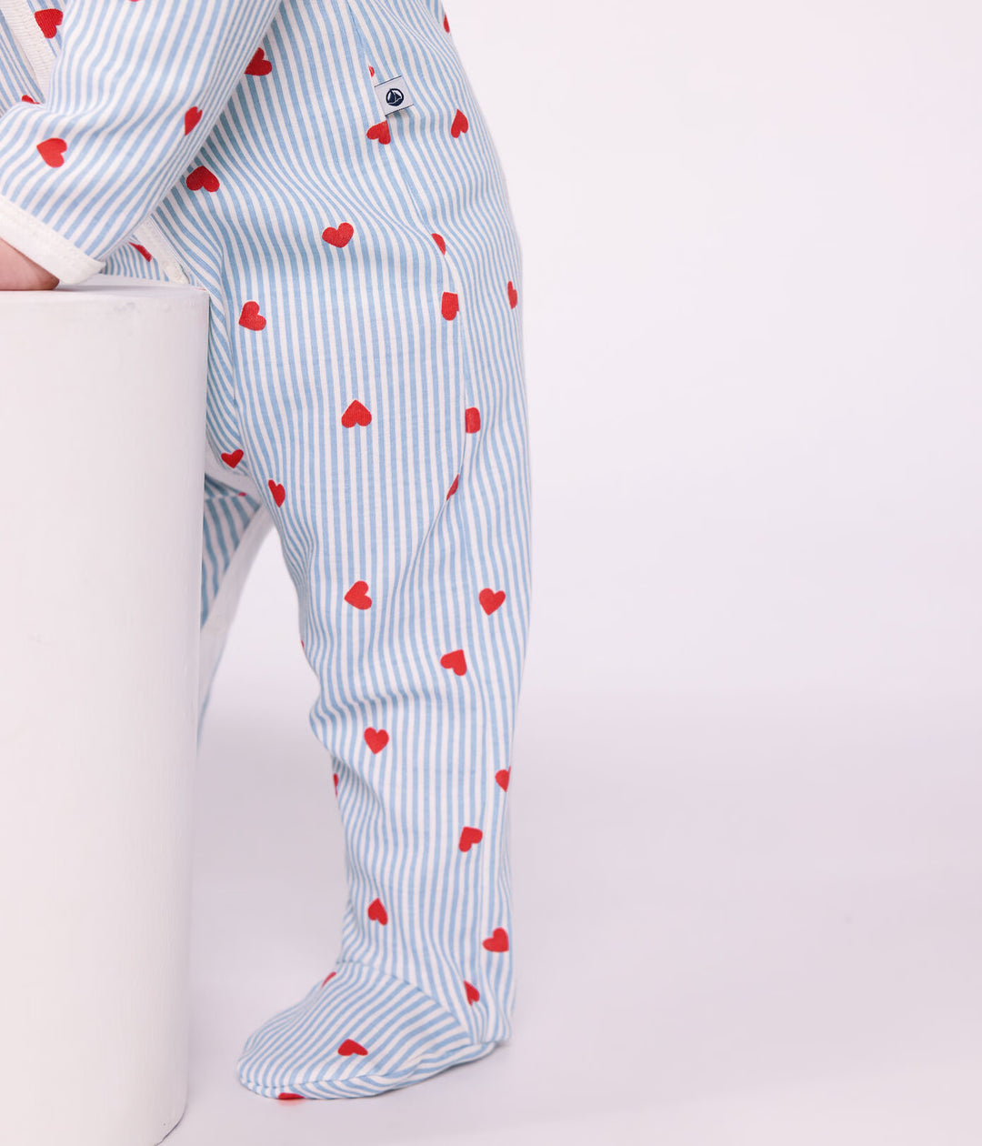 Petit Bateau - Pyjama met Voetjes Marshmallow/Multicolor Hartje