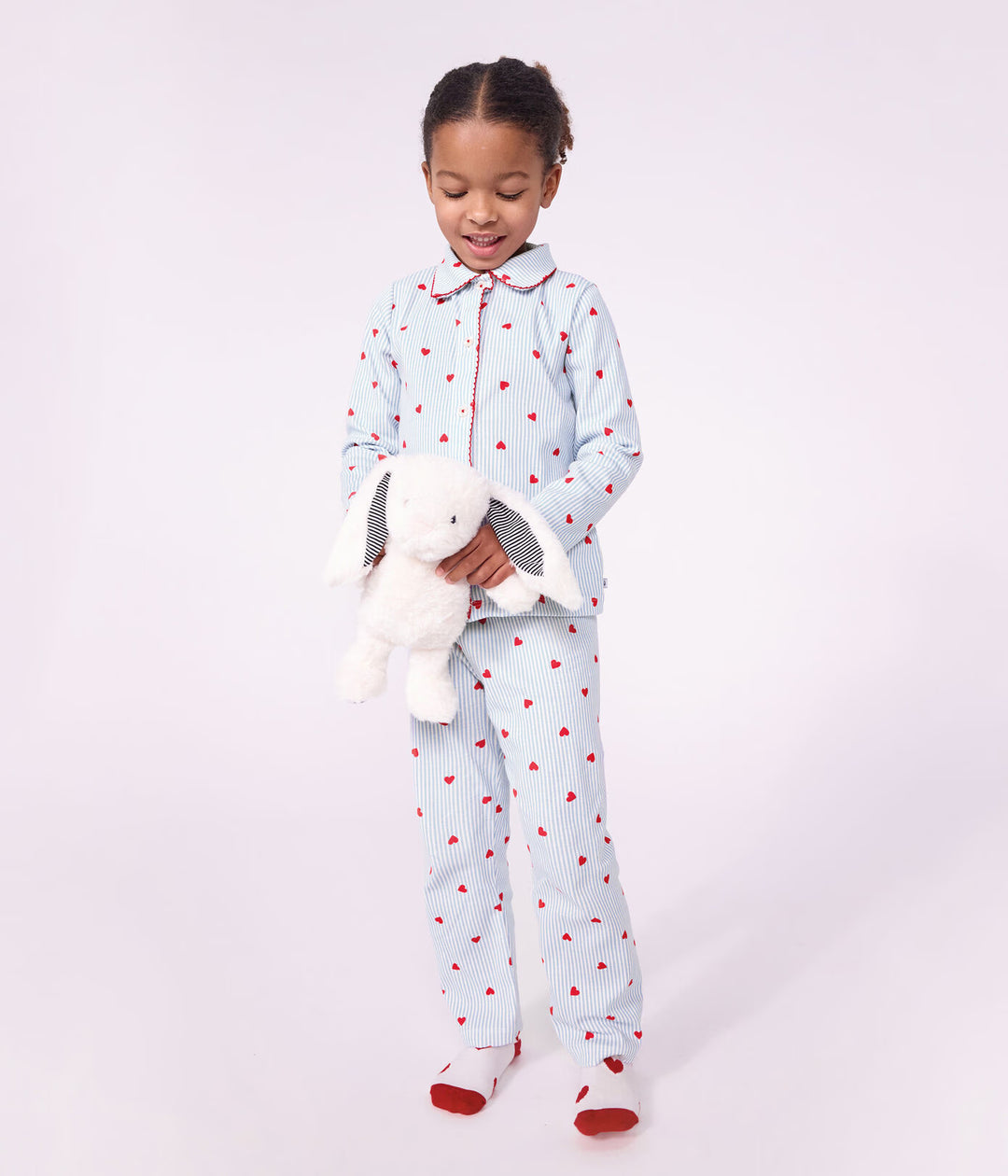 Petit Bateau - Pyjama 2-delig Marshmallow/Hartje