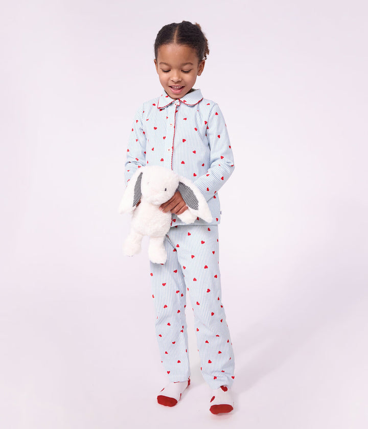 Petit Bateau - Pyjama 2-delig Marshmallow/Hartje
