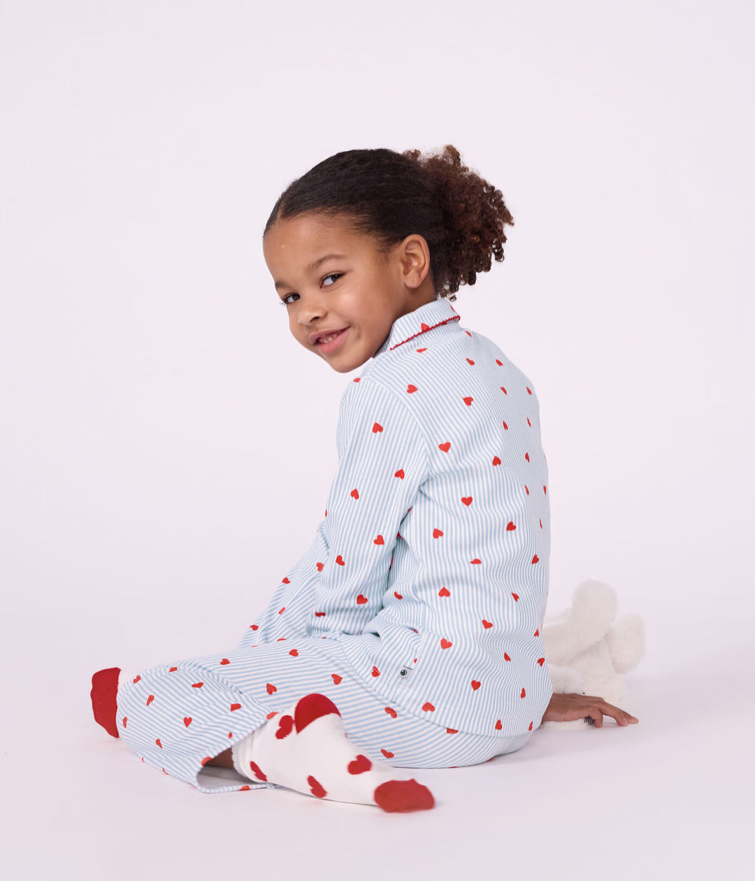 Petit Bateau - Pyjama 2-delig Marshmallow/Hartje