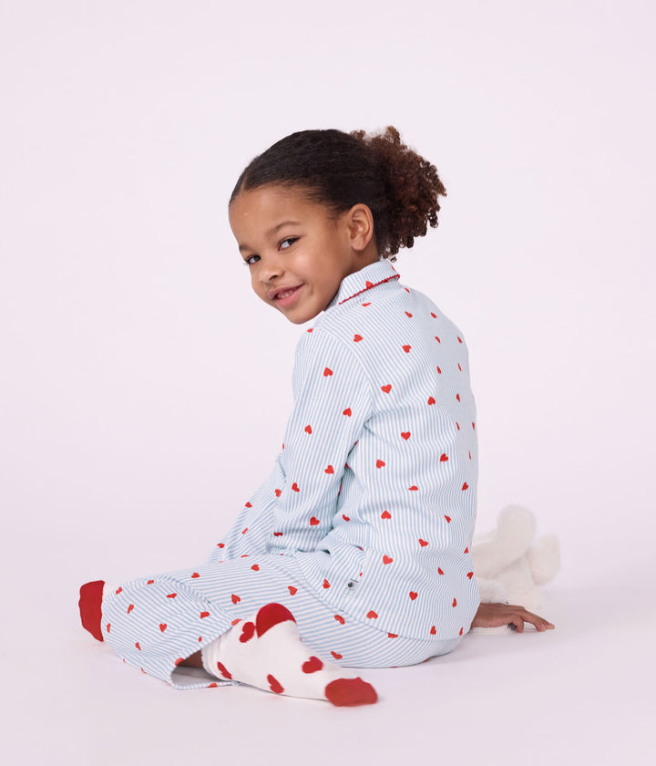 Petit Bateau - Pyjama 2-delig Marshmallow/Hartje