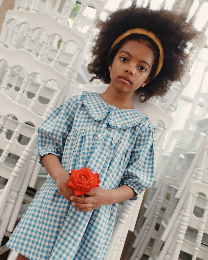 Jurk Wide Gingham Vichy Lagon