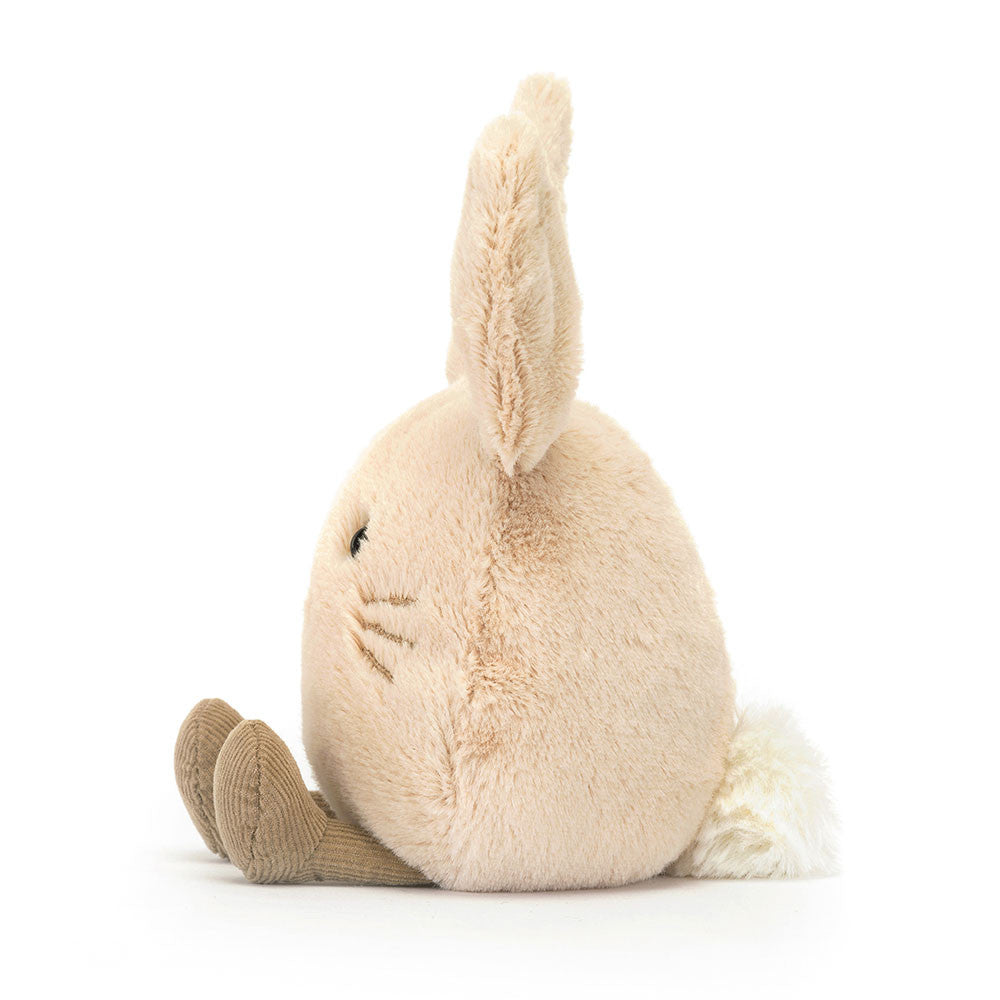 Jellycat Amuseabean Bunny knuffel, 10 cm, met zachte pluche vacht en karamelkleurige pootjes