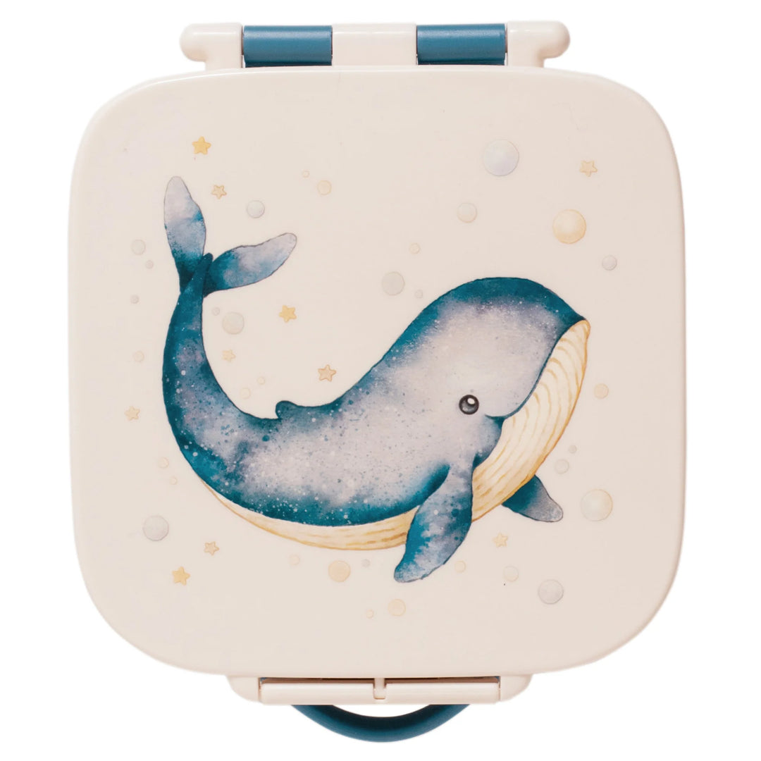 Petit Monkey lunchbox Bento Whale met walvisprint en 3 vakken