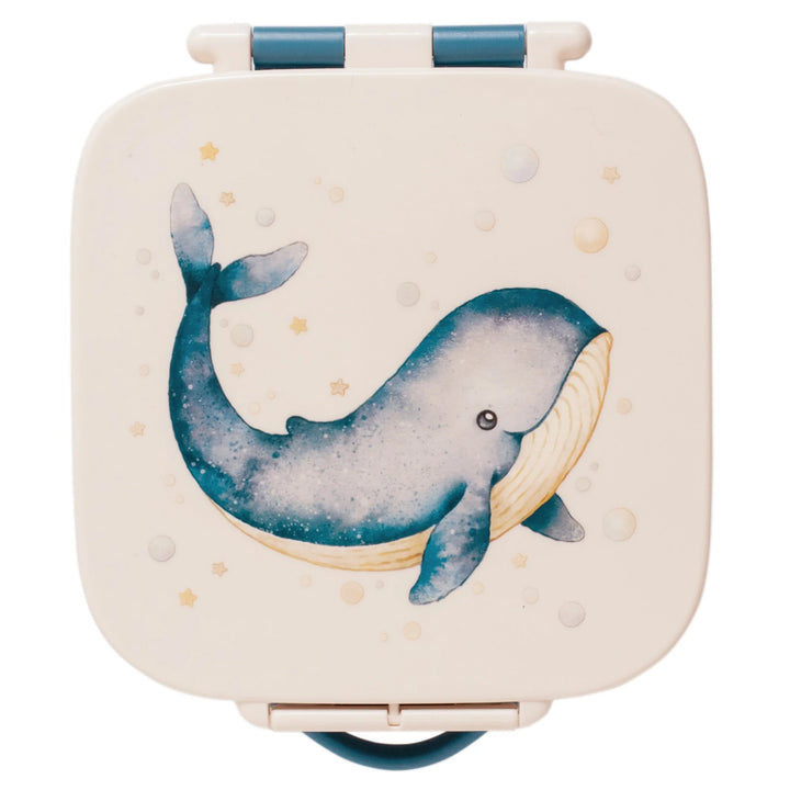 Petit Monkey lunchbox Bento Whale met walvisprint en 3 vakken