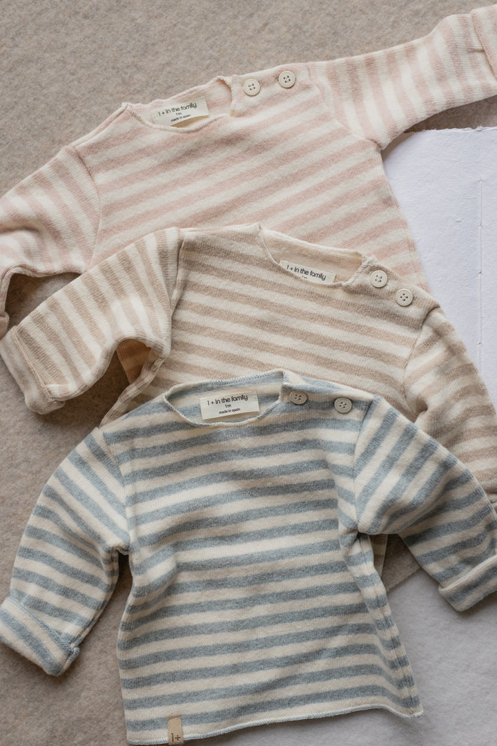 1+ In The Family - T-shirt Aubin Stripes Nuvola