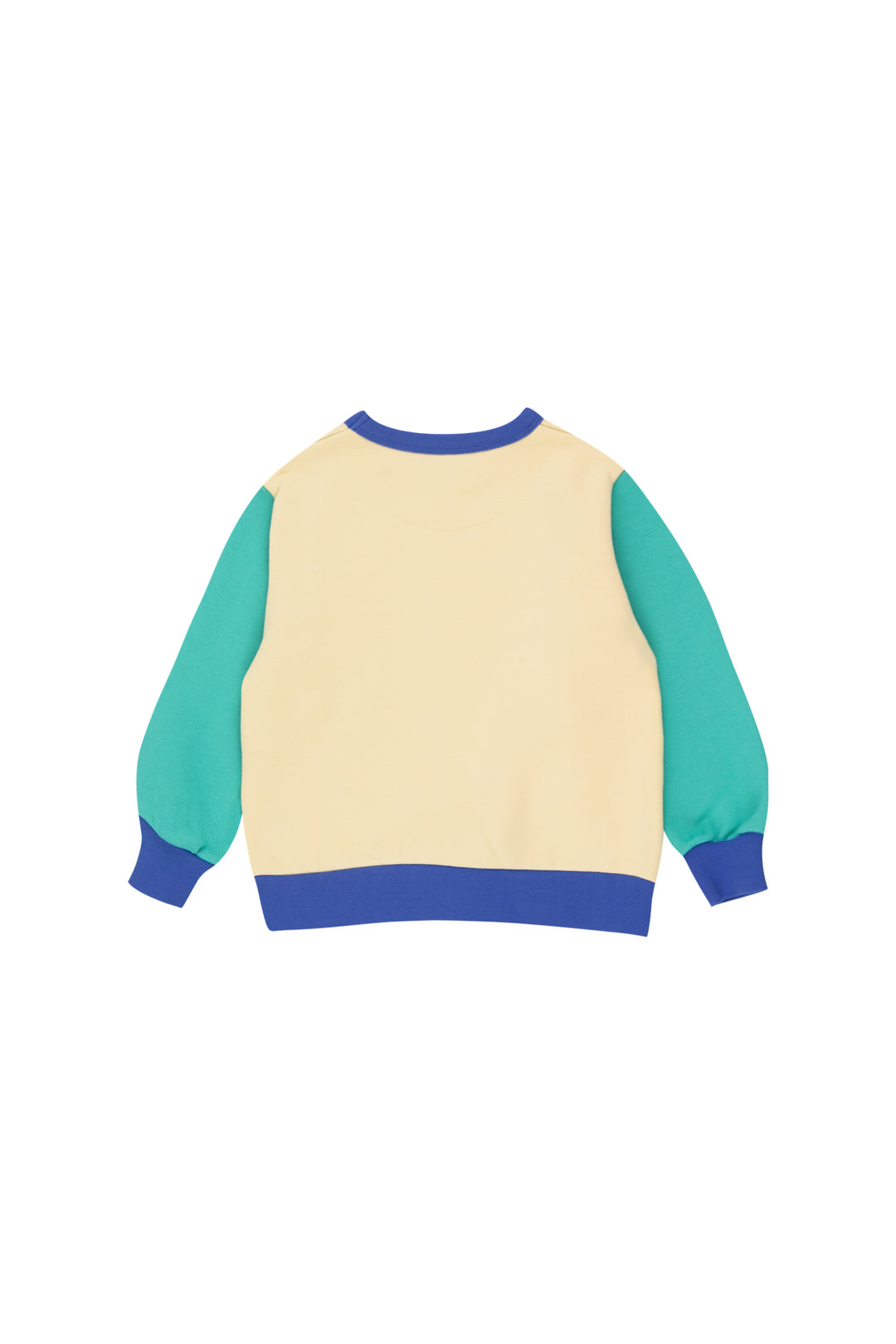 Tiny Cottons Sweater Color Block in ivoor en smaragdgroen