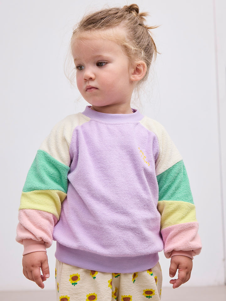 Sweater Baby Color Block Terry Lila Lavender