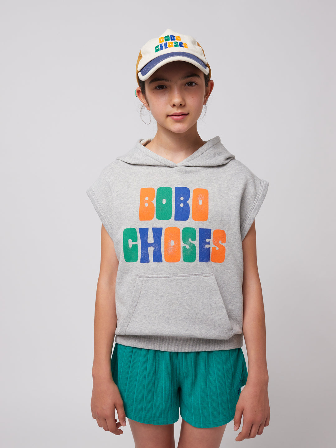 Sweater Zonder Mouwen Multicolor Bobo Choses Heather Grey