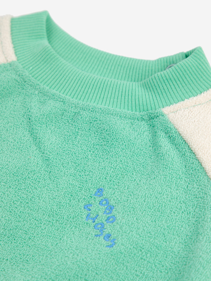 Sweater Baby Color Block Terry Light Green