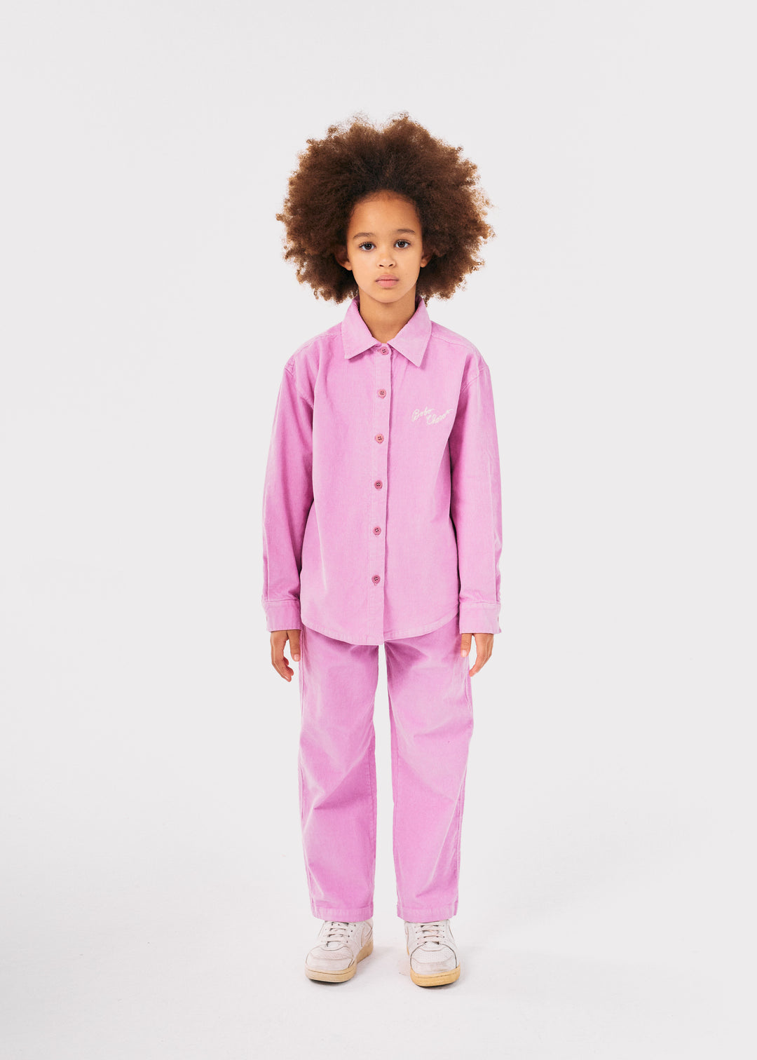 Broek Bobo Choses Straight Corduroy Pink