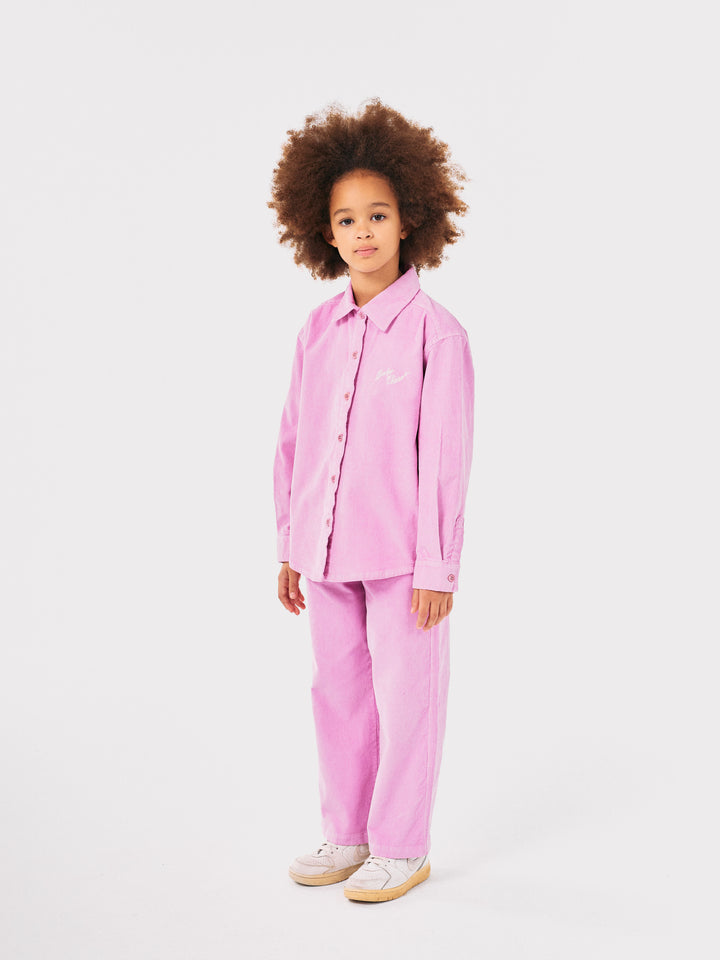 Broek Bobo Choses Straight Corduroy Pink