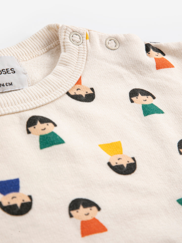 Bobo Choses - Sweater Baby Game Pawns All Over White