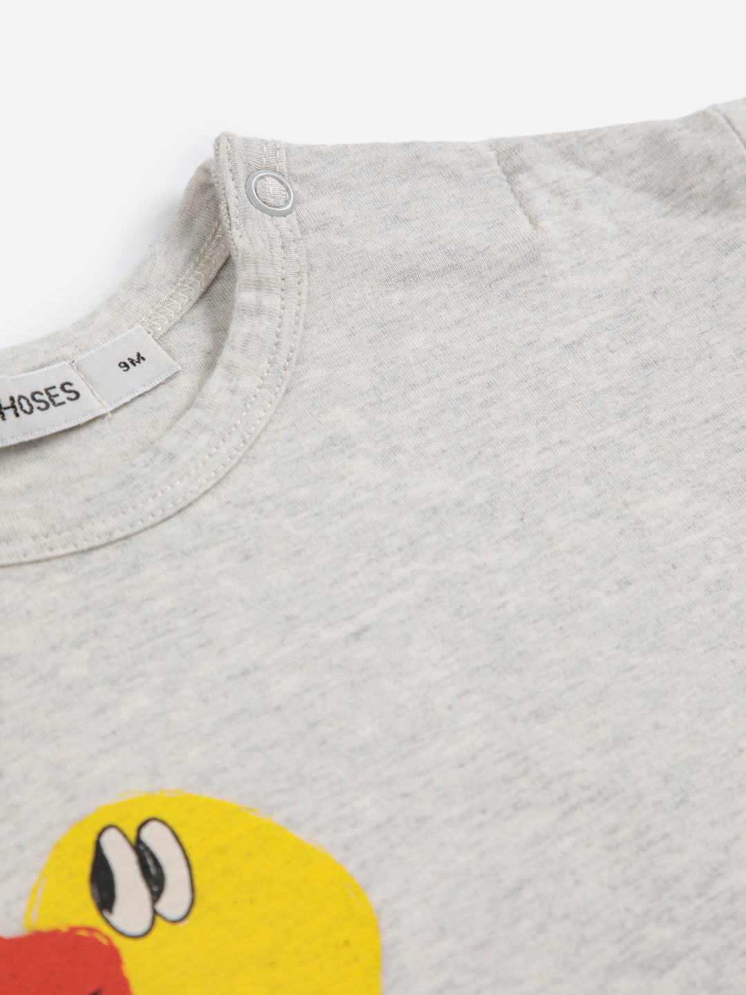 Bobo Choses - T-shirt Baby Striped Duck Light Heather Grey