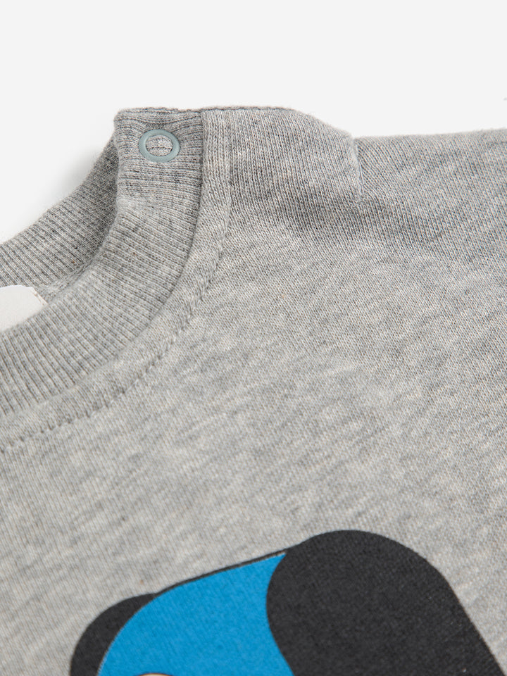 Bobo Choses - Sweater Baby Doggy Mate Light Heather Grey