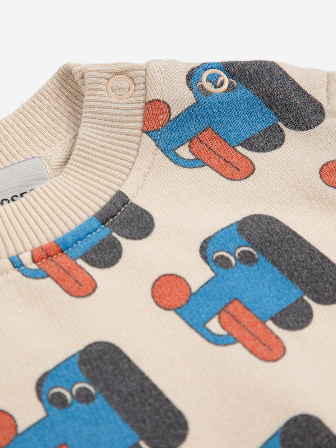 Bobo Choses - Sweater Baby Doggy Mate All Over Offwhite
