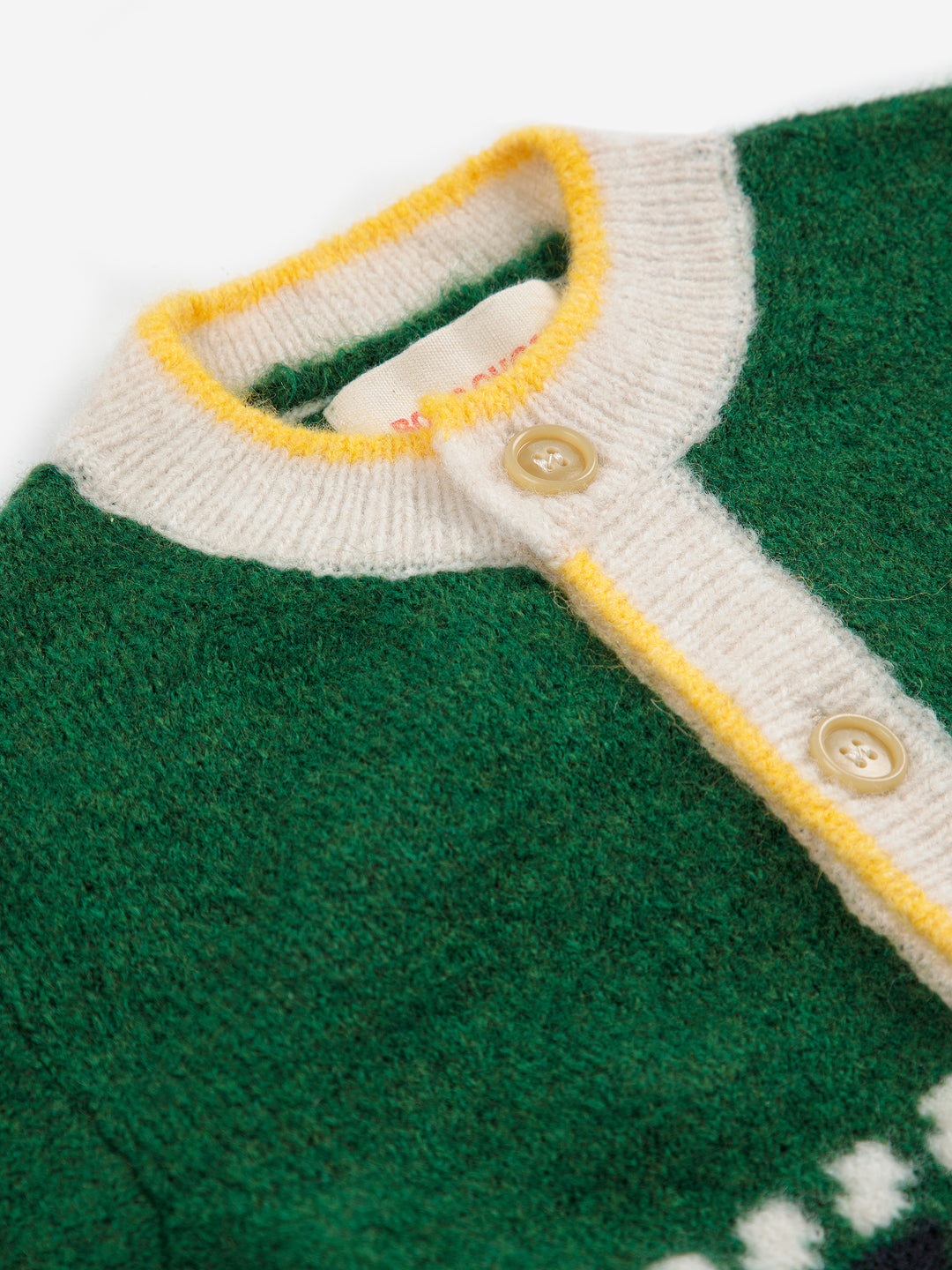 Bobo Choses - Cardigan Baby Kaleidoscope Jacquard Green