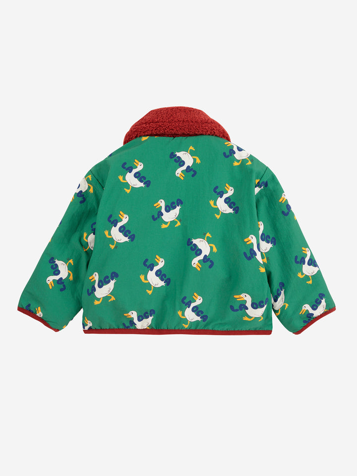 Bobo Choses - Jas Baby La Oca Reversible Sheepskin All Over Green