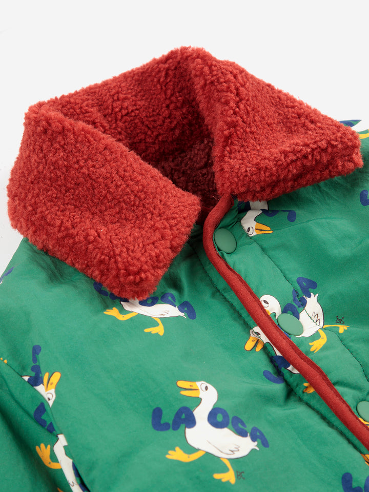 Bobo Choses - Jas Baby La Oca Reversible Sheepskin All Over Green