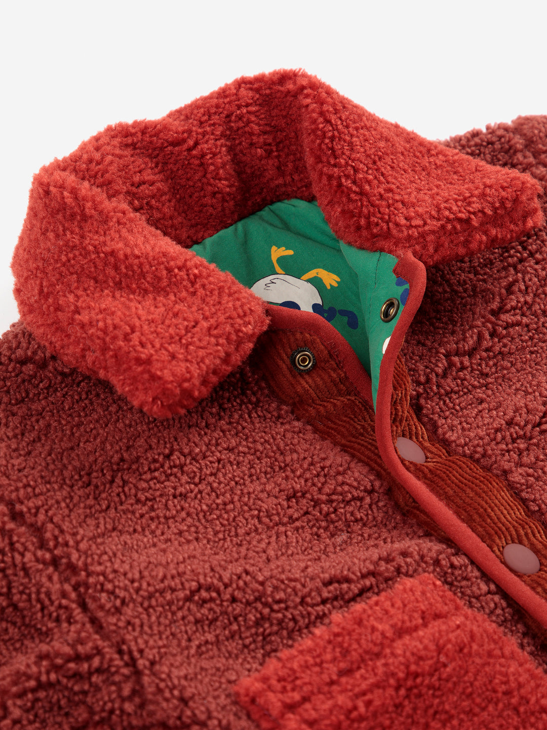 Bobo Choses - Jas Baby La Oca Reversible Sheepskin All Over Green