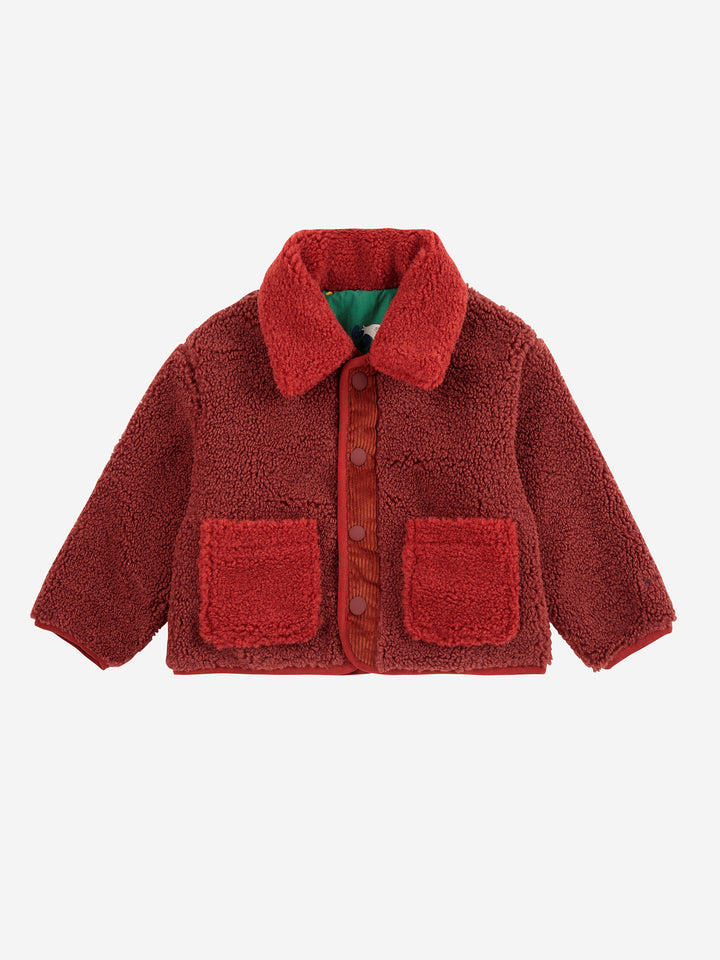 Bobo Choses - Jas Baby La Oca Reversible Sheepskin All Over Green