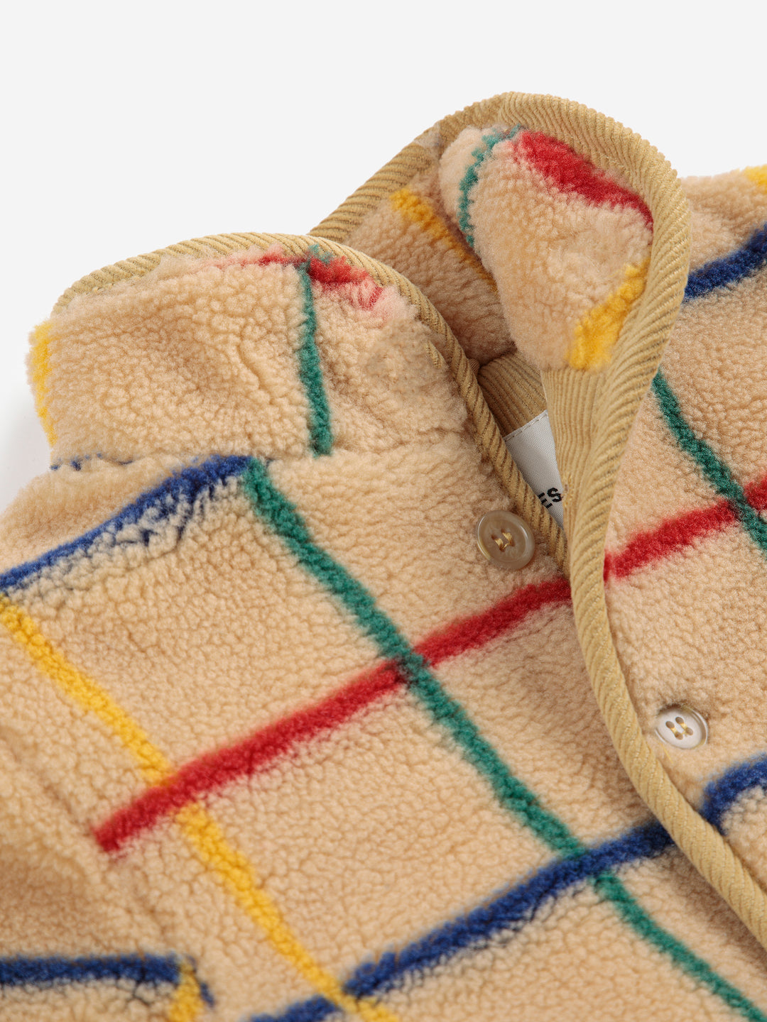 Bobo Choses - Jas Baby Stripe Color Sheepskin Offwhite