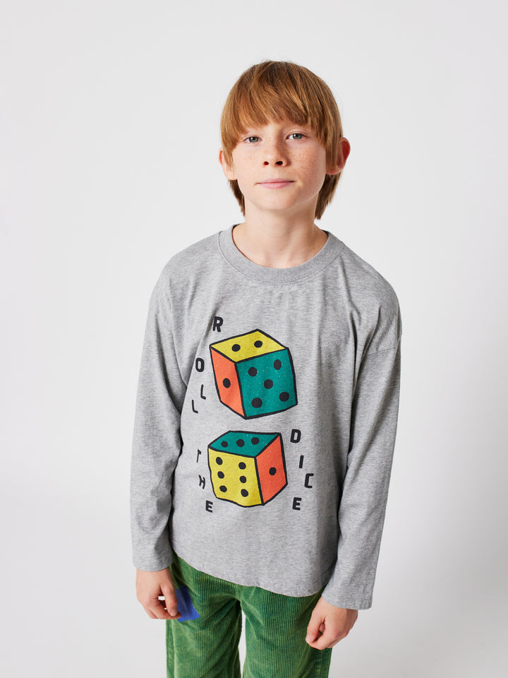 Bobo Choses - T-shirt Roll the Dice Heather Grey