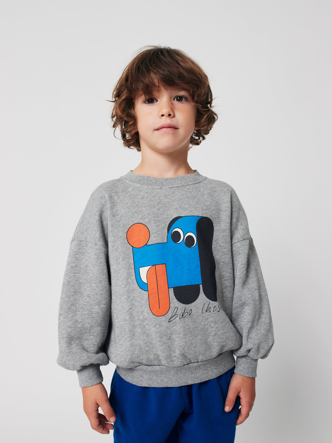 Bobo Choses - Sweater Doggy Mate Heather Grey