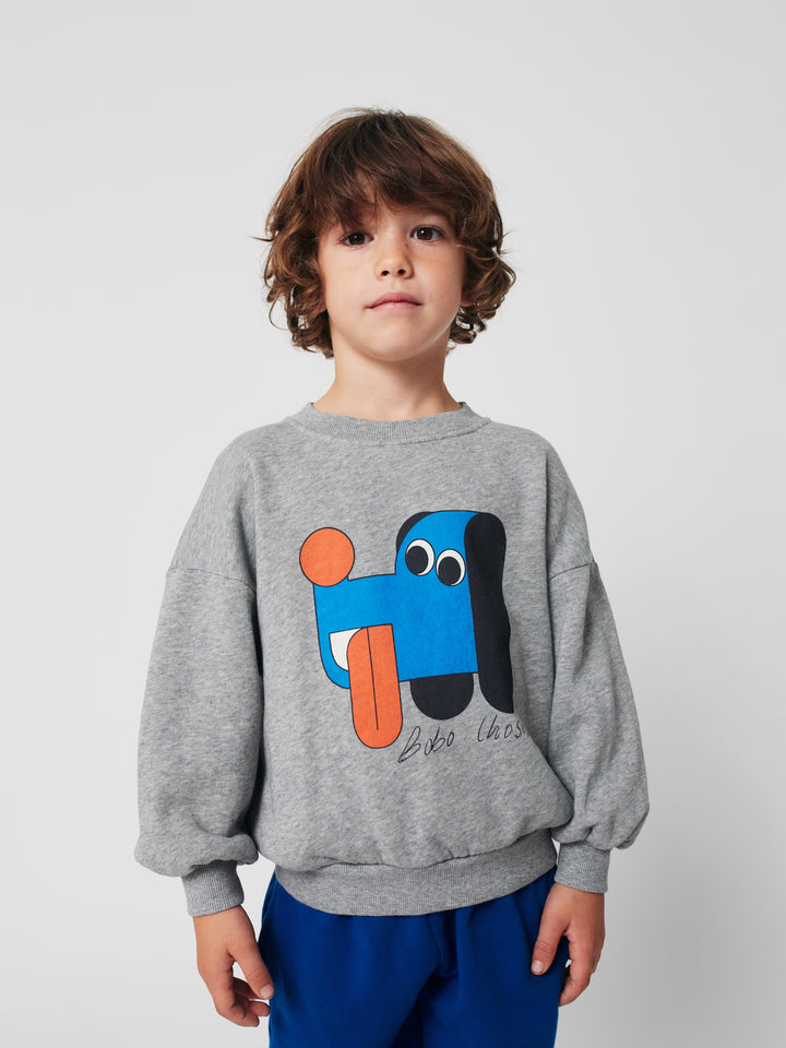 Bobo Choses - Sweater Doggy Mate Heather Grey