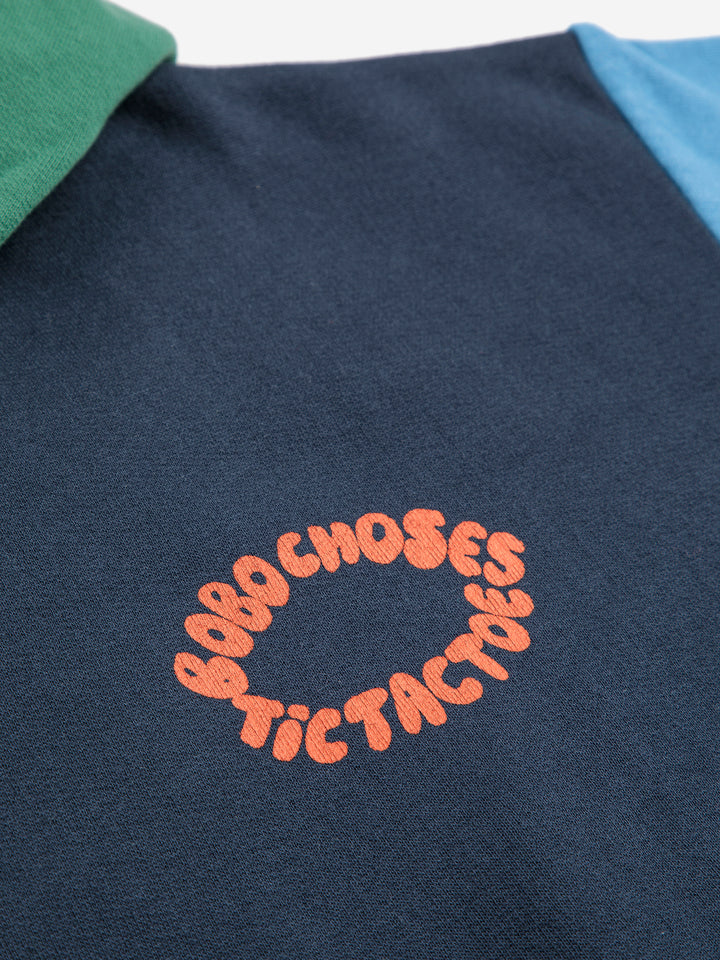Bobo Choses - Sweater Met Kap Tic Tac Toe Color Block Multi
