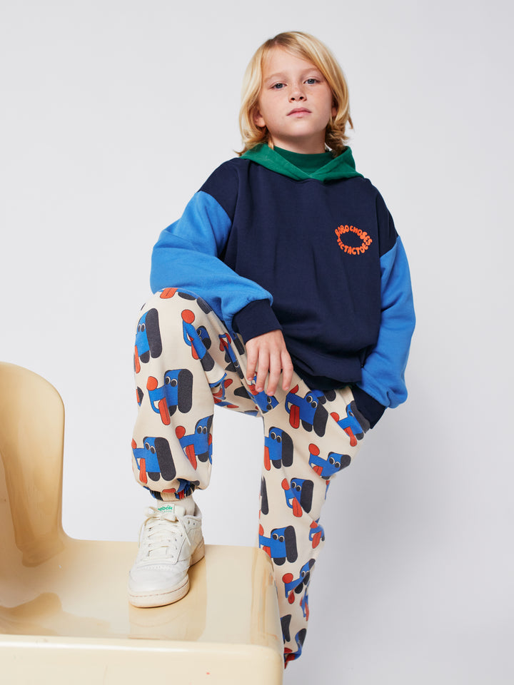 Bobo Choses - Sweater Met Kap Tic Tac Toe Color Block Multi
