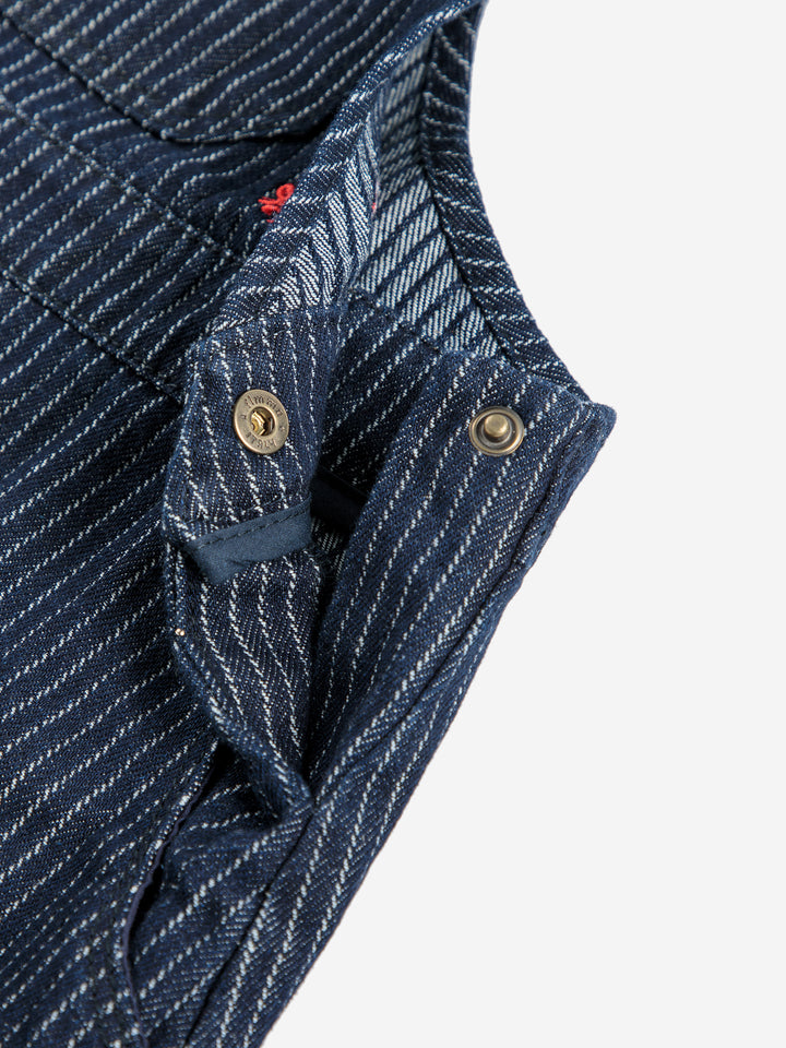 Bobo Choses - Jeans Jurk Tic Tac Toe Denim Navy Blue