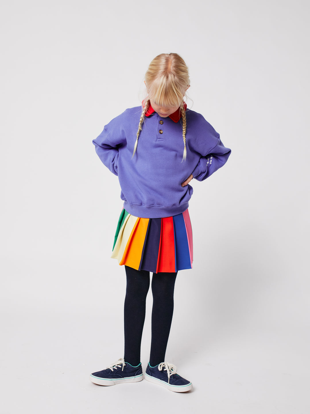 Bobo Choses - Rok Bobo Color Bock Pleated Multi