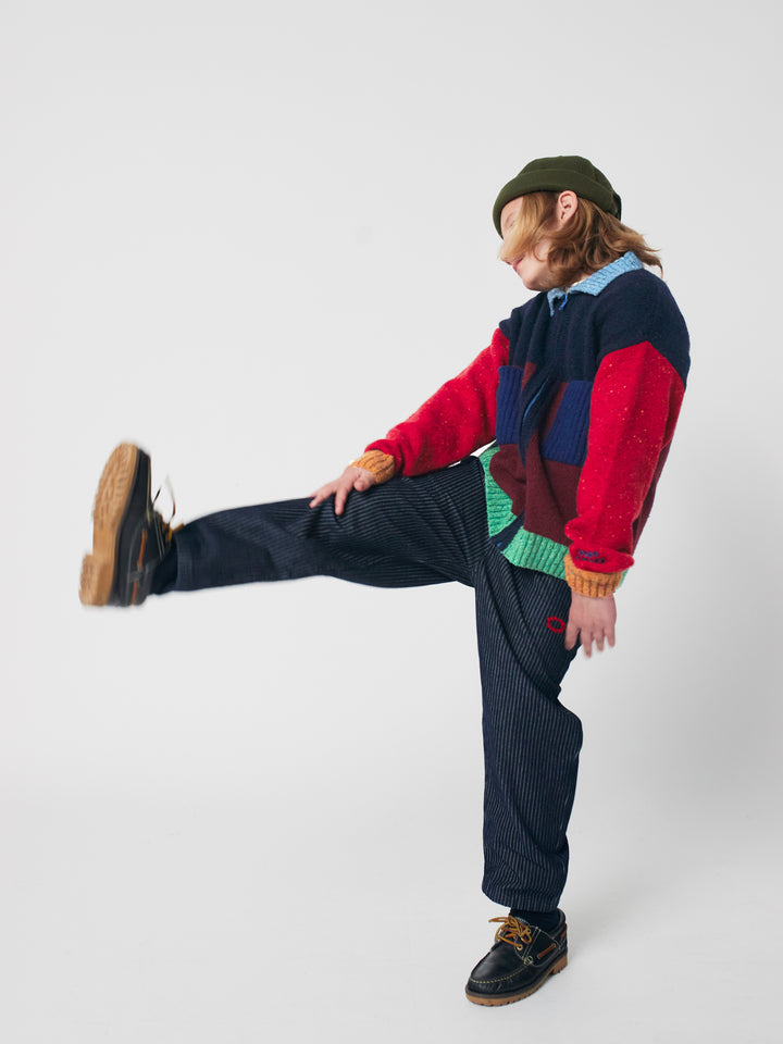 Bobo Choses - Jeans Broek Tic Tac Toe Denim Navy Blue