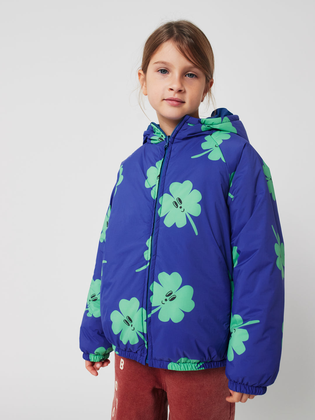 Bobo Choses - Regenjas Lucky Clover Reversible Anorak All Over Purple