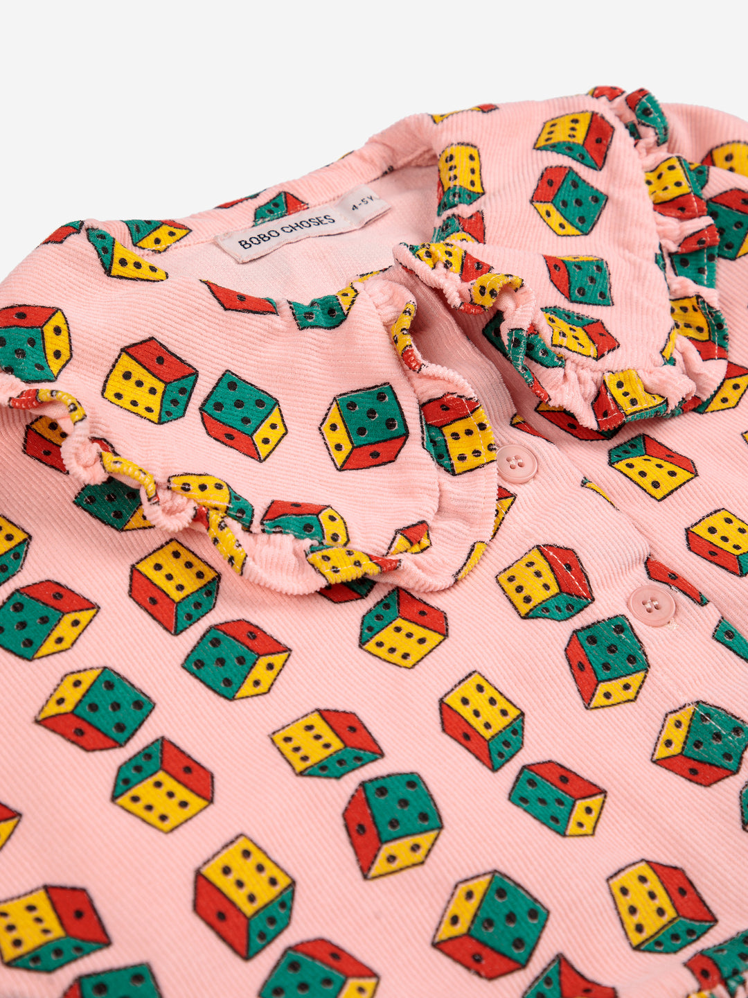 Bobo Choses - Jurk Dices Micro Corduroy All Over Pink