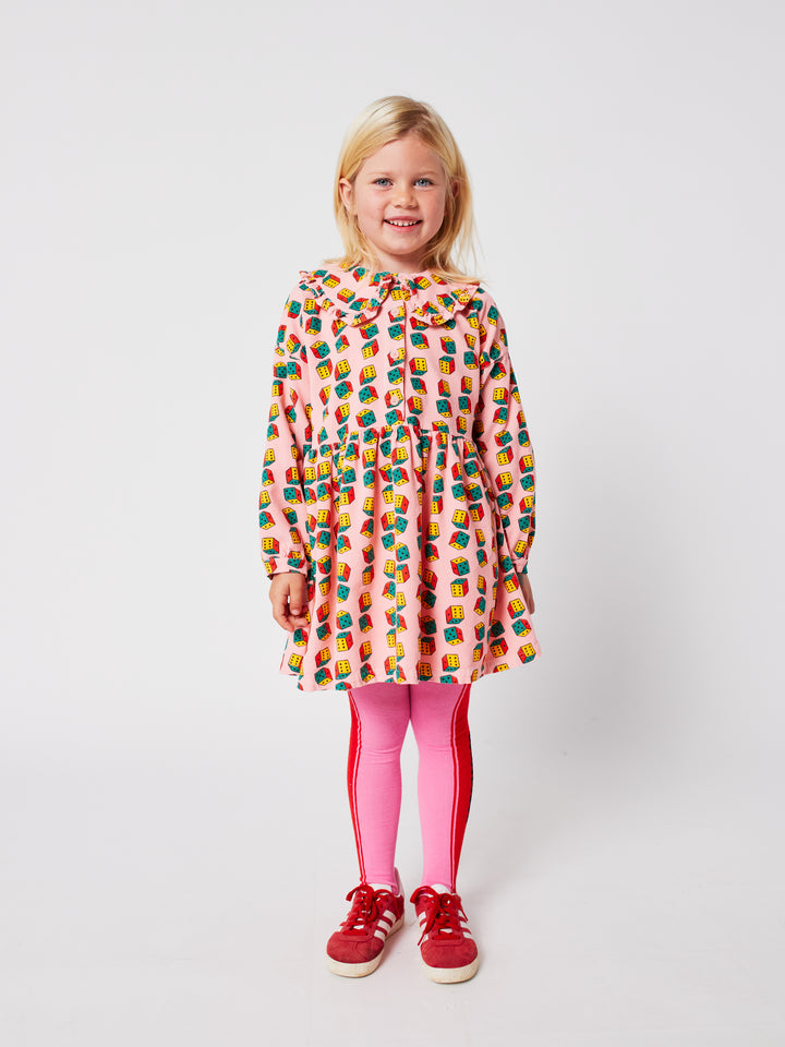 Bobo Choses - Jurk Dices Micro Corduroy All Over Pink