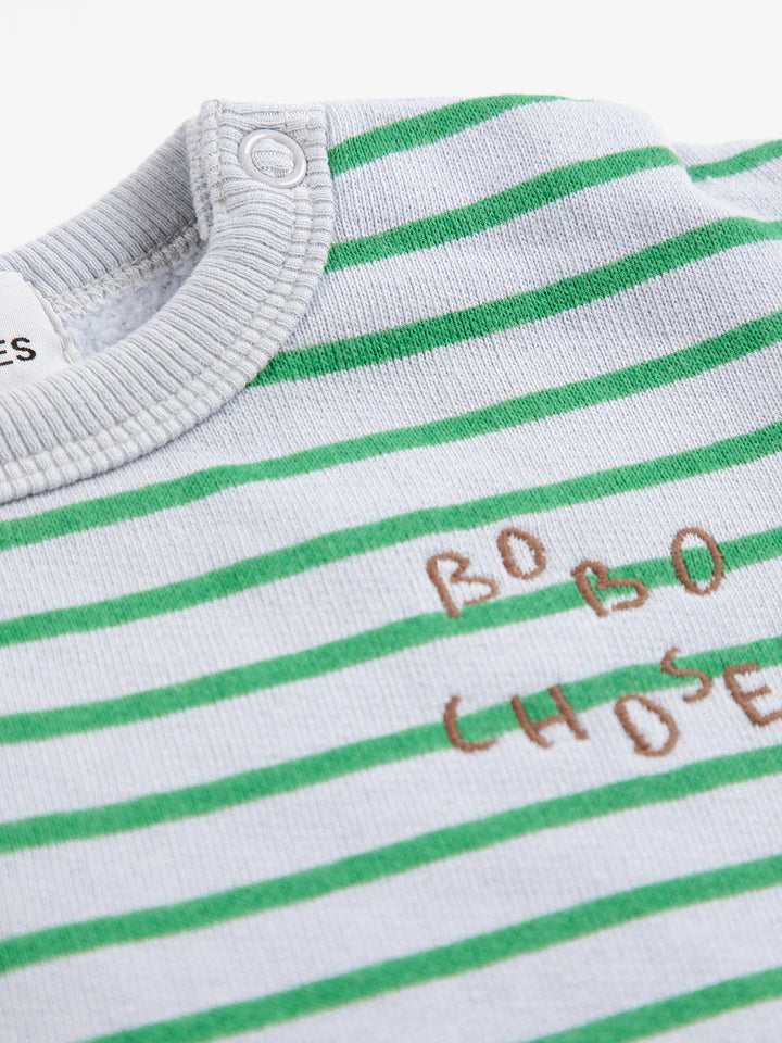 Bobo Choses - Stripes Sweatshirt Light Heather Grey