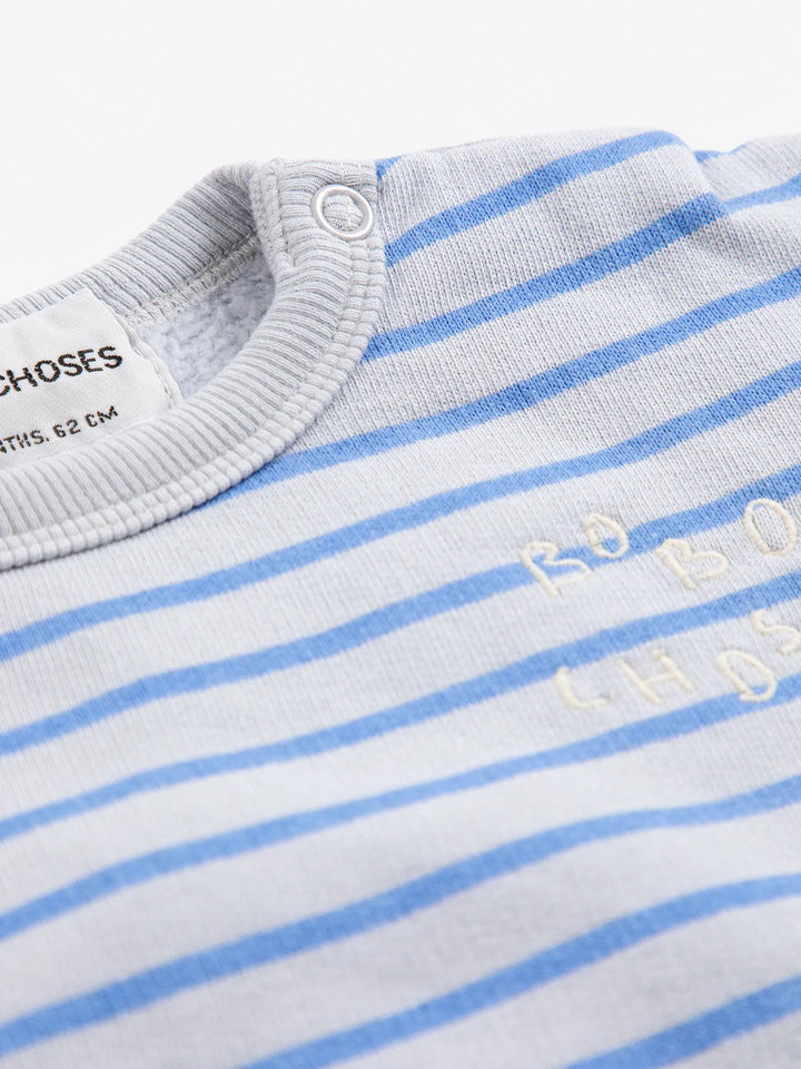 Bobo Choses - Stripes Sweatshirt Light Heather Grey