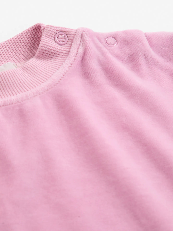 Bobo Choses - Booo Bo Choses Tag Velvet Sweatshirt Pink