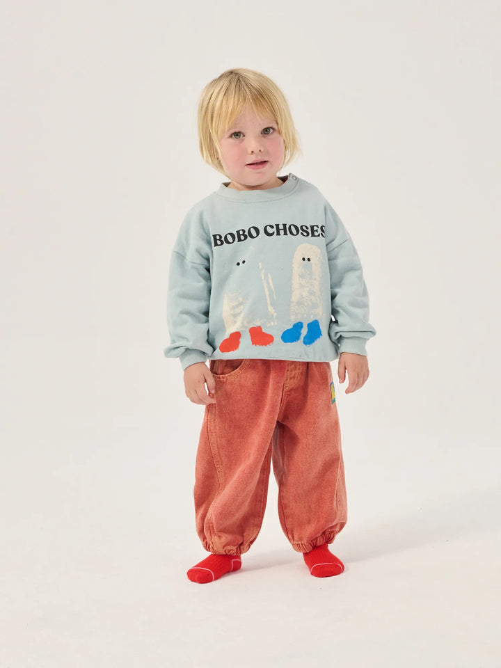 Bobo Choses - Booty Ghosts Sweatshirt Light Blue
