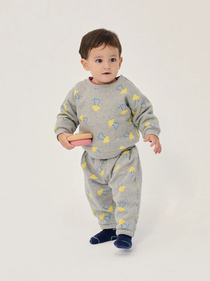 Bobo Choses - Pixel Abduction All Over Jogging Pants Light Heather Grey