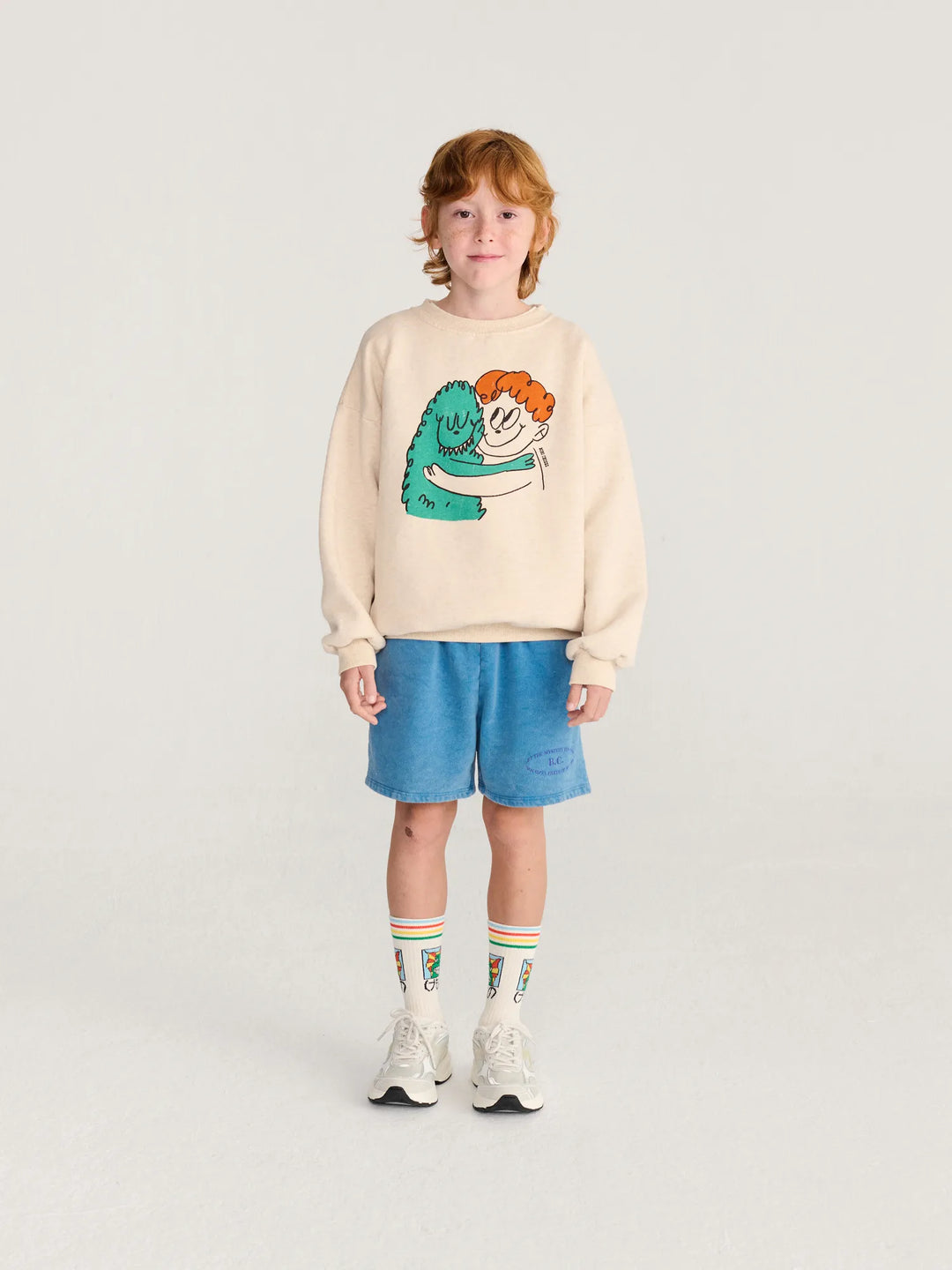 Bobo Choses - Hug Hairy Monster Sweatshirt Beige